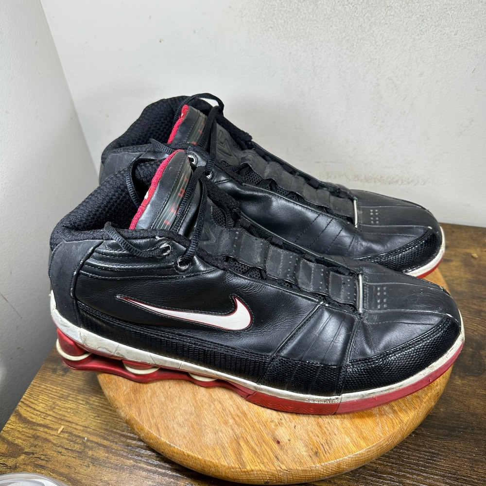 Nike Shox VC IV 4 Vince Carter Black Red Basketball Shoes 310379-011 Mens 17